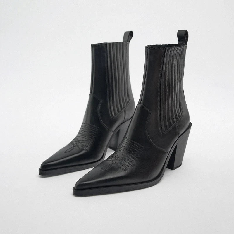Timeless Appeal: Genuine Leather Ankle Booties
