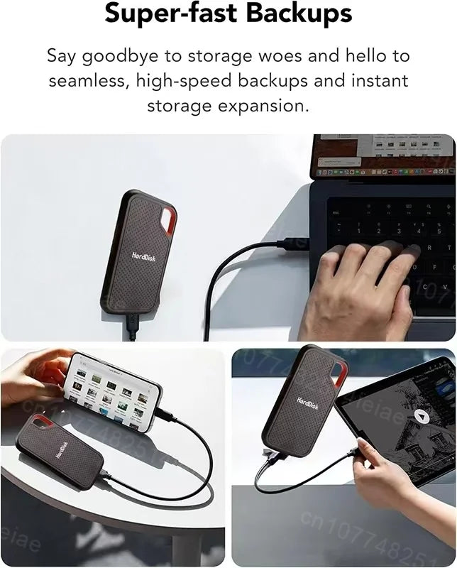 Broad Storage 64TB Usb3.1 Solid State External Drive 16TB 30TB Wide