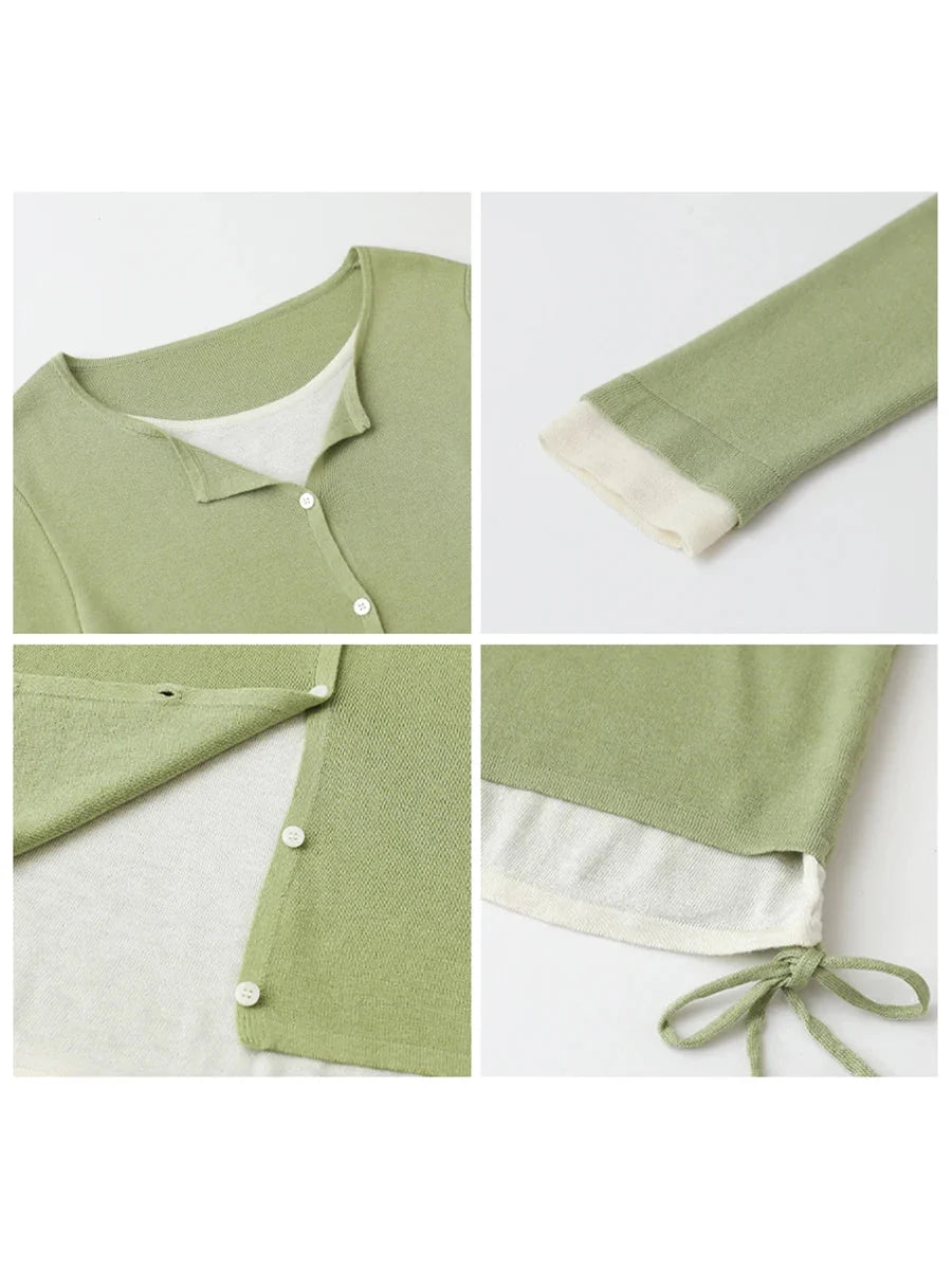 Slim Fit O-Neck Sweater Drawstring Waist Knit Jumper