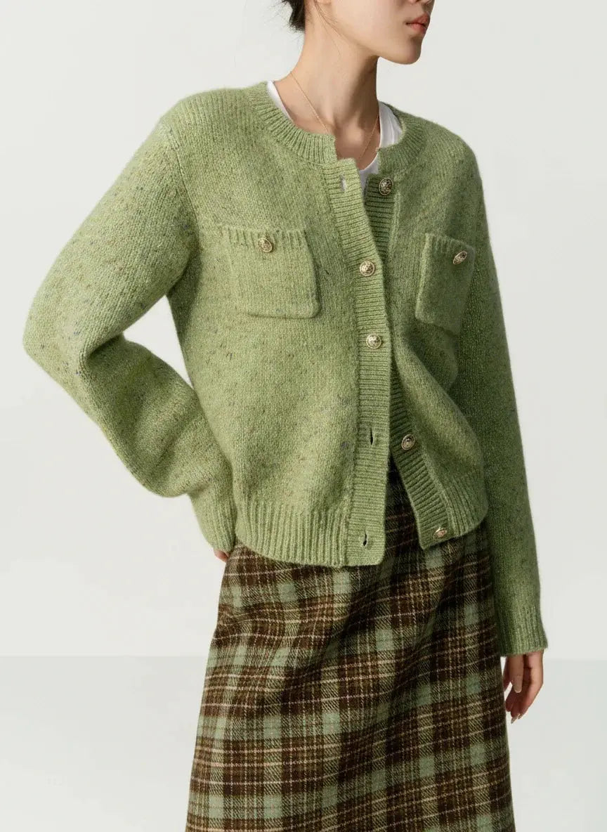 Chic Winter Knitted Cardigan Sweater Jacket for Women