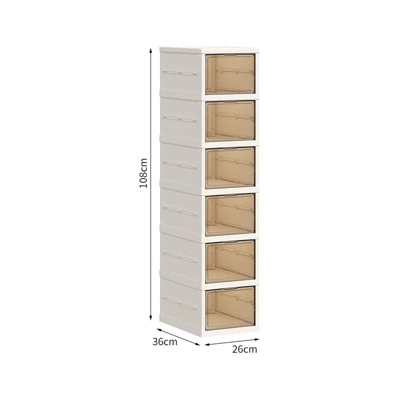 Home dust-proof shoe cabinet, no installation required, foldable transparent folding shoe box, large capacity shoe storage box