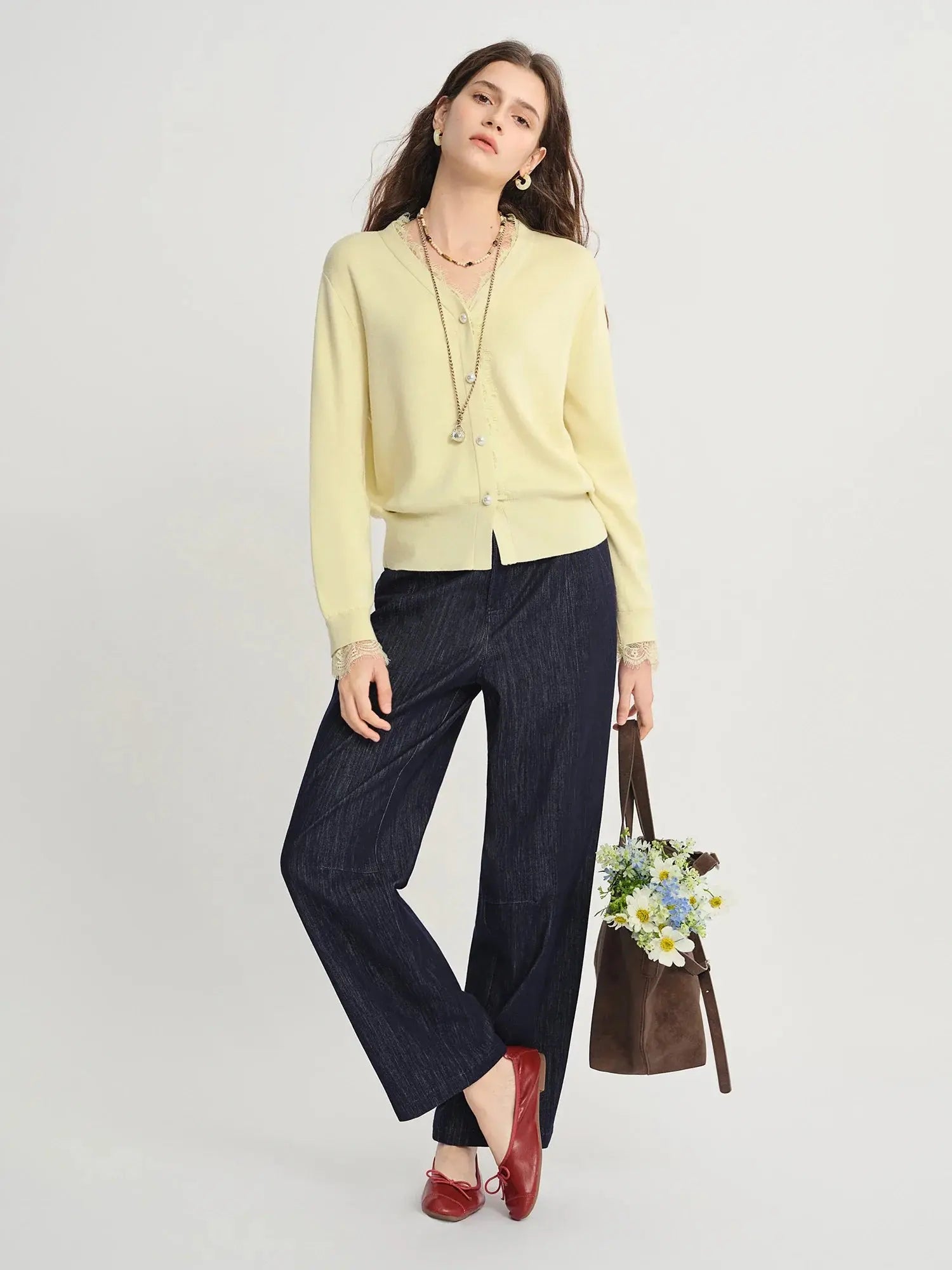 Chic Lace-Trimmed Plus Size Cardigan