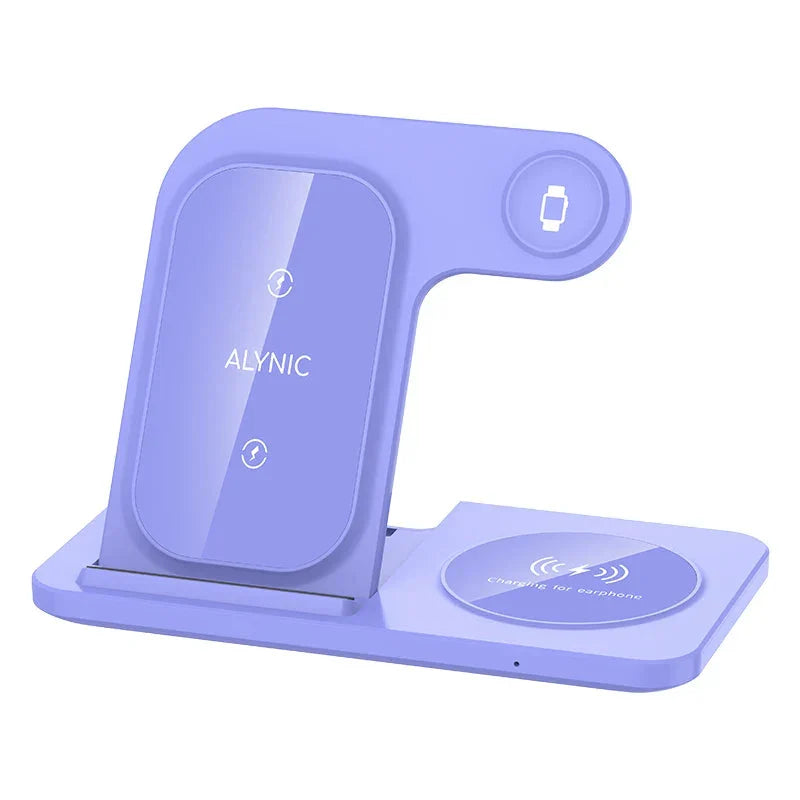 LED Fast Wireless Charging Station