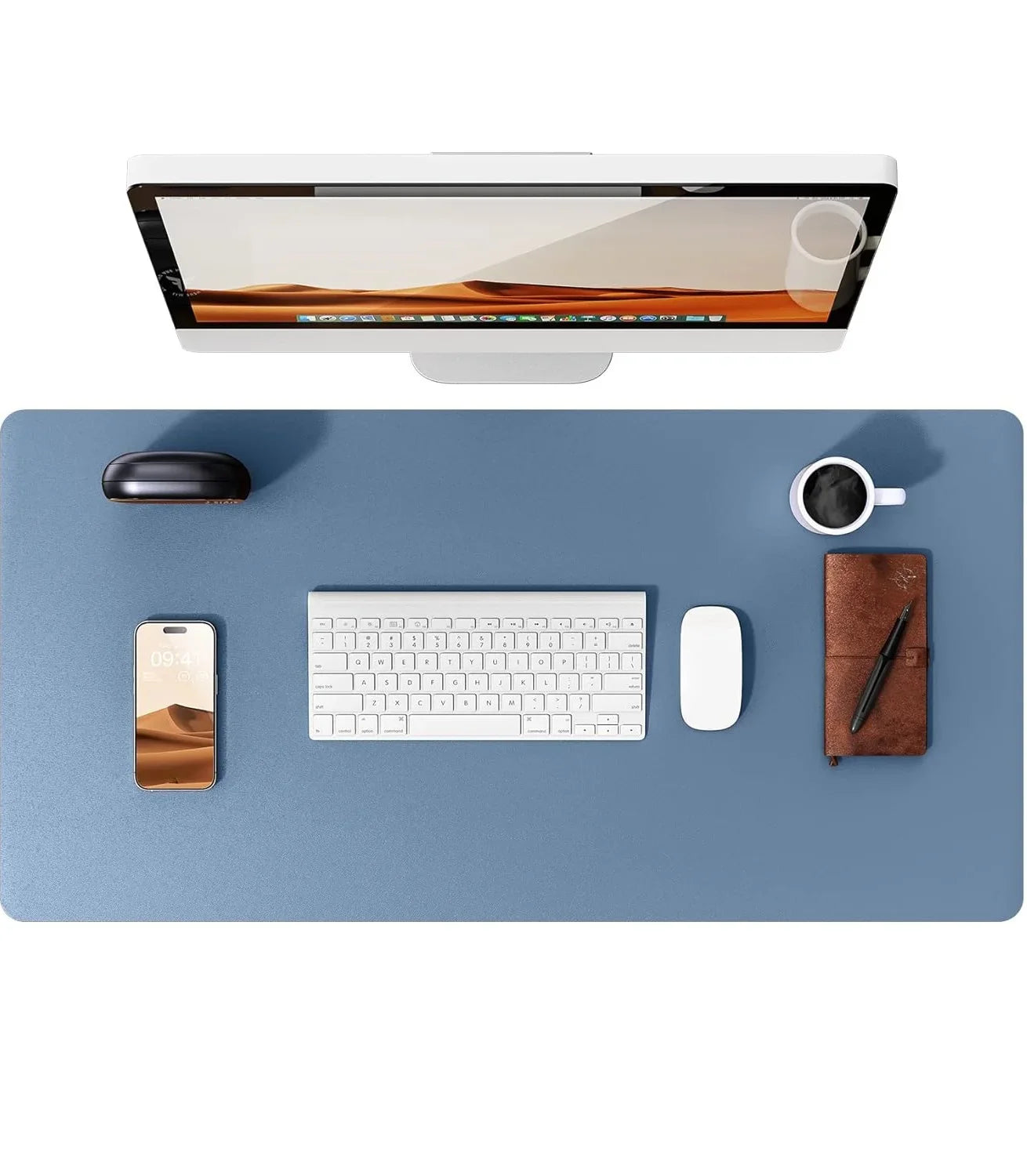 PU Leather Desk Mat – Large Waterproof Mouse Pad & Keyboard Mat, Desk Protector for Office