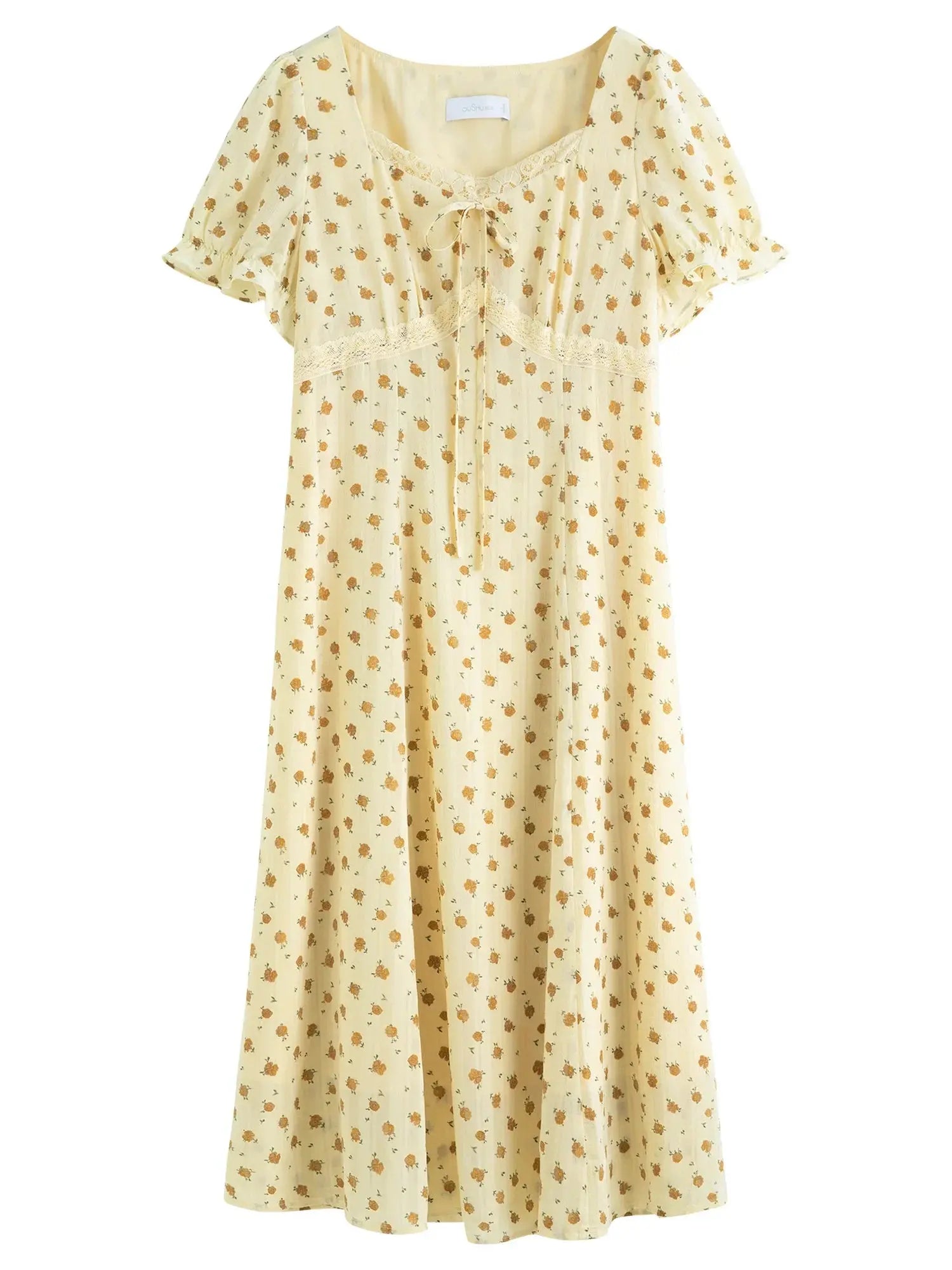 Plus Size Floral French Lace Patchwork Dress
