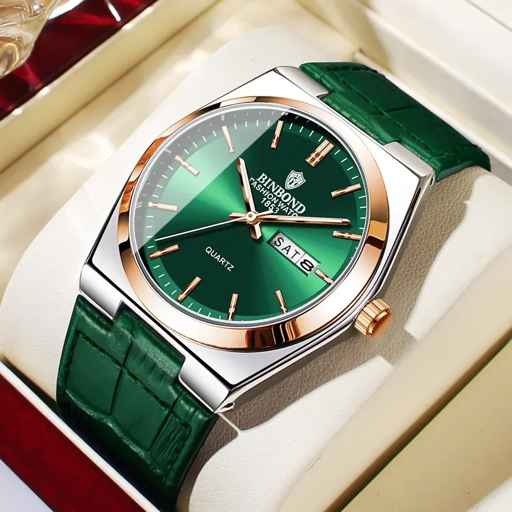 New Gifts Casual Business Top Blue Clock Men Luxury Watch Automatic Watches Mens Fashion Quartz Wristwatches Relogio Masculino