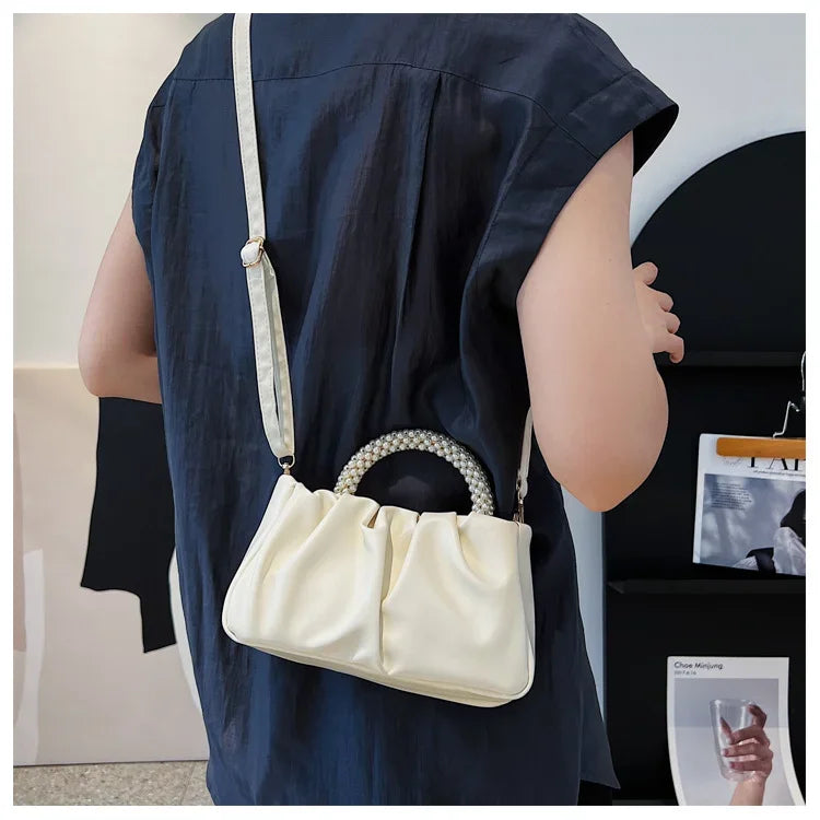 Women's Cloud Bag | New Fashionable Soft Solid-Color PU Leather Single-Shoulder & Crossbody Bag (Simple & Stylish)
