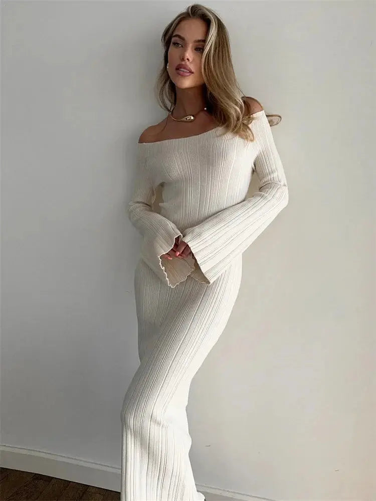 Women's Elegant High-Waist Slim Backless Dress