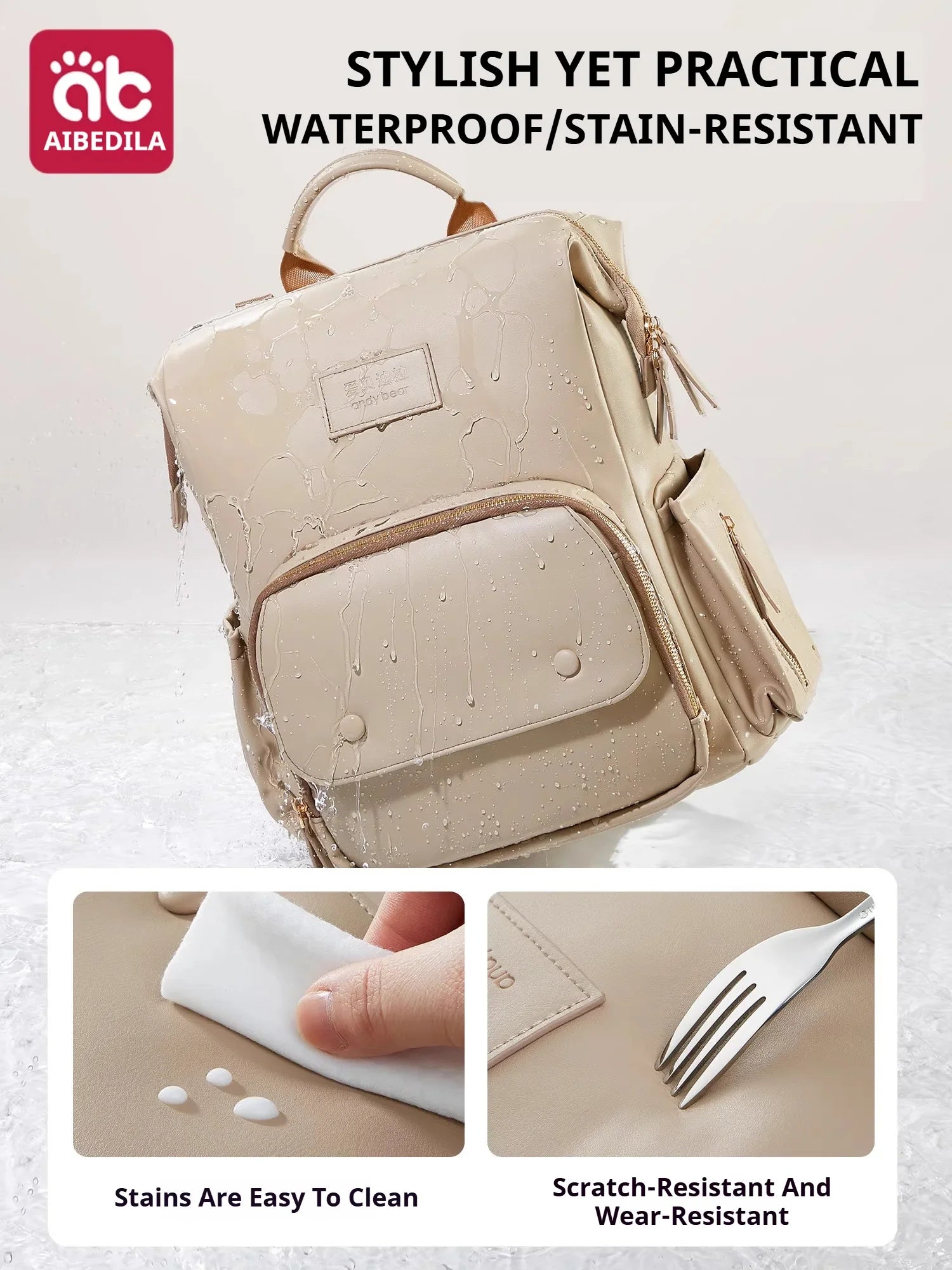 Aibedila Diaper Bag Backpack Women's Bag Backpack Baby Diaper Bag