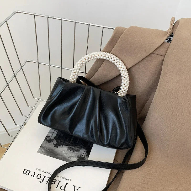 Women's Cloud Bag | New Fashionable Soft Solid-Color PU Leather Single-Shoulder & Crossbody Bag (Simple & Stylish)