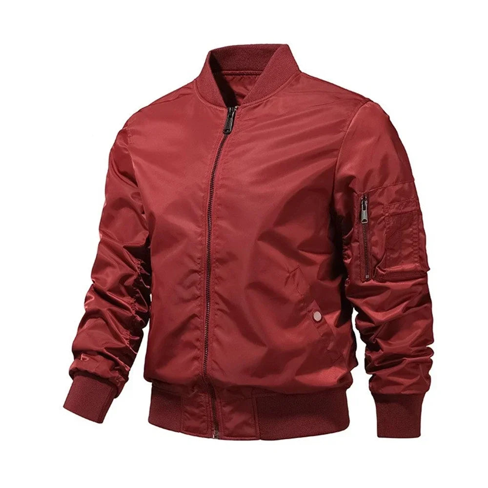 Versatile Men's Bomber Jacket Perfect for Spring Autumn