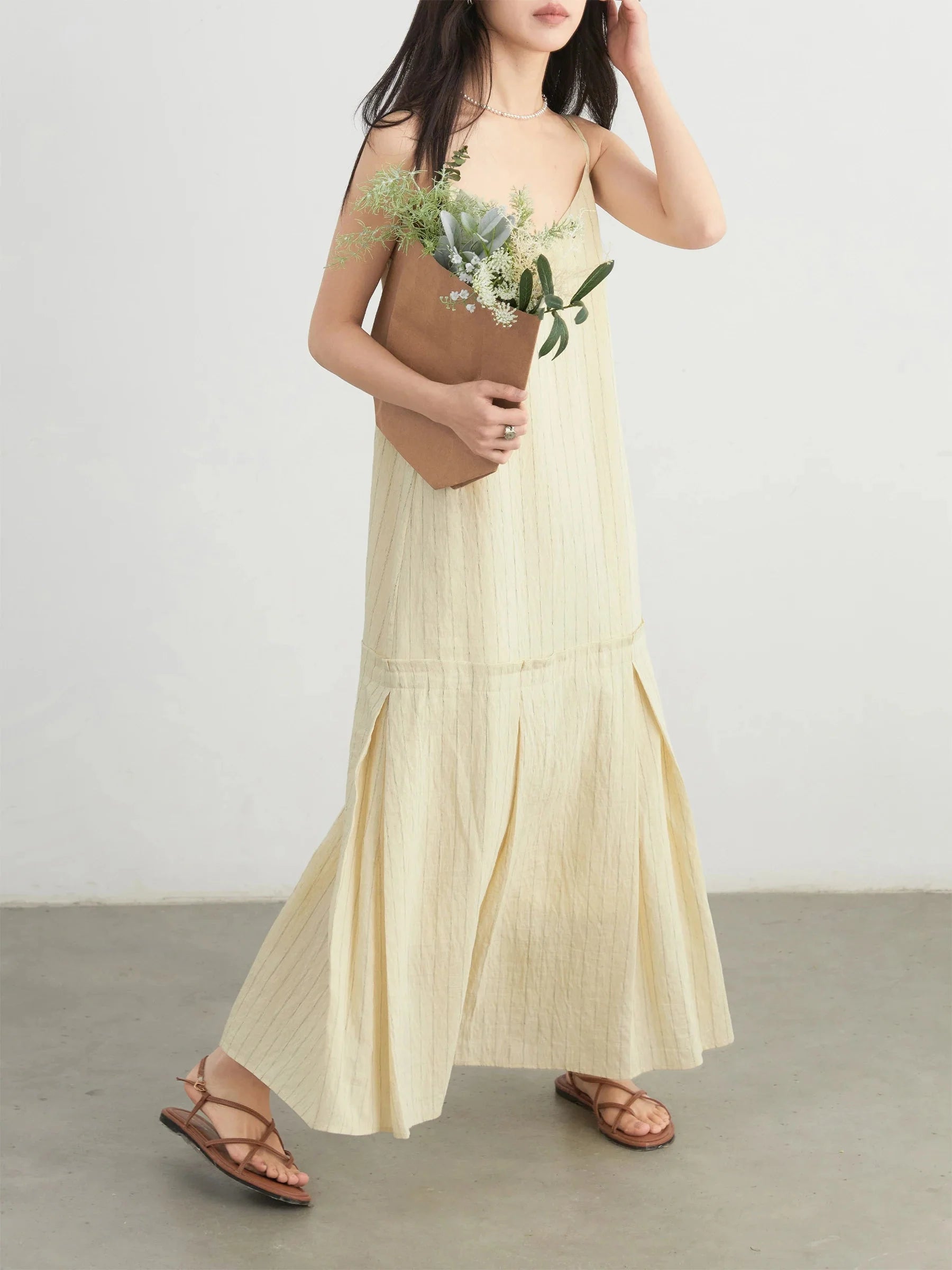 Women’s 2-Piece Striped Dress Set Casual Shirt & Camisole