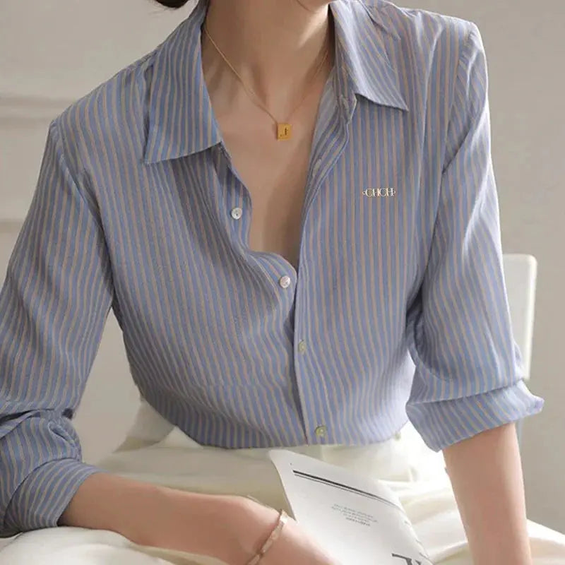 Classic Striped Long-Sleeve Shirt