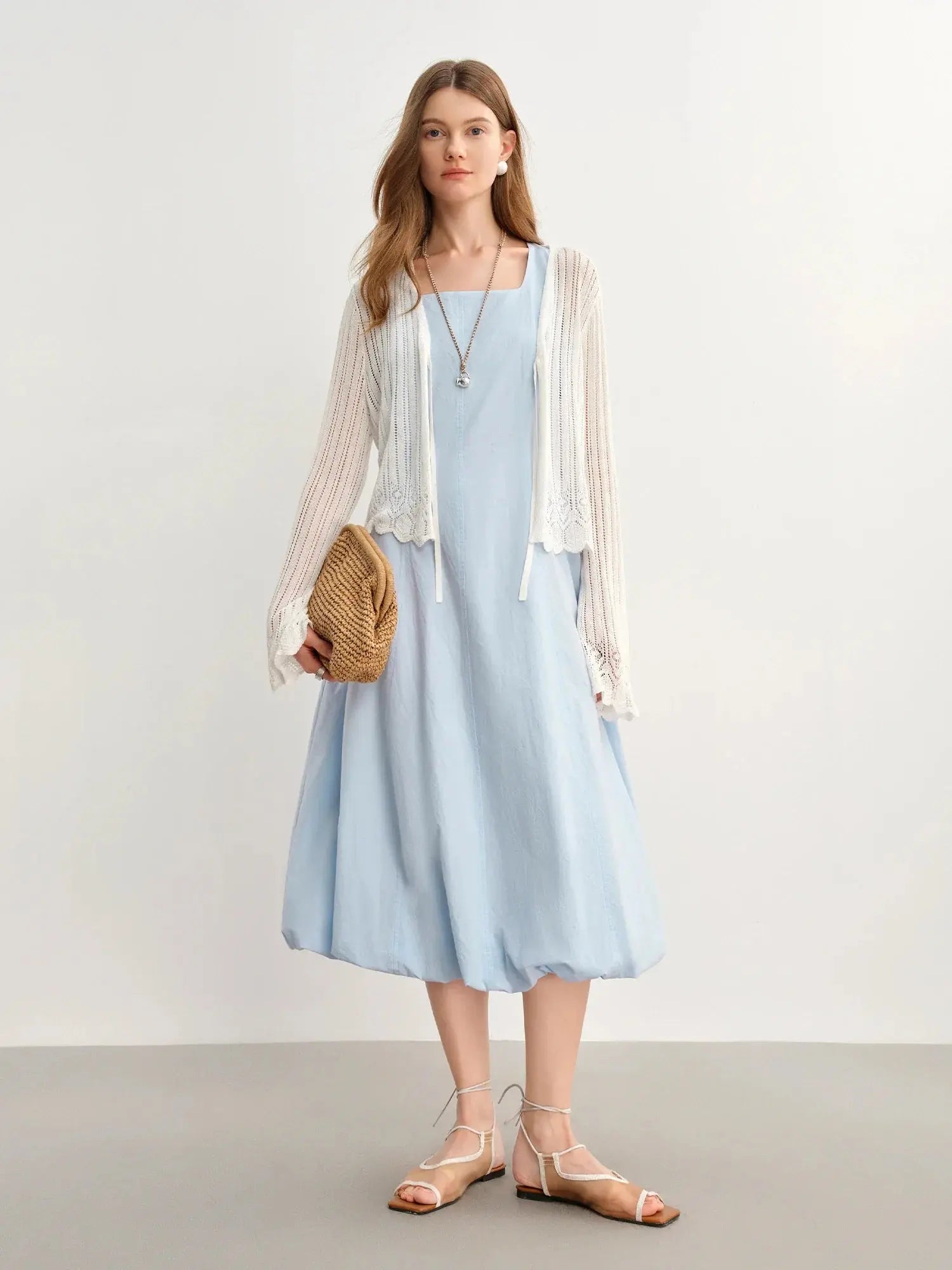 New French Style Plus Size Strappy Dress