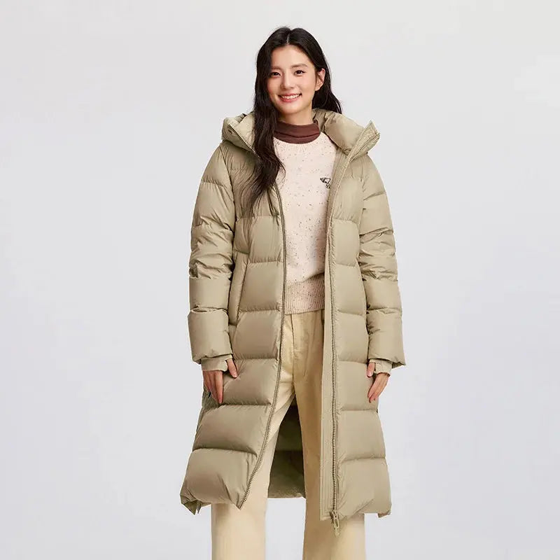 Women’s Long Hooded Goose Down Jacket