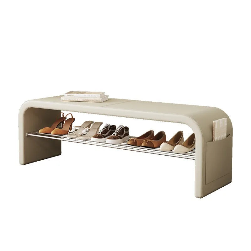 Light luxury shoe changing stool for home use, shoe wearing stool, shoe cabinet, integrated bed end stool