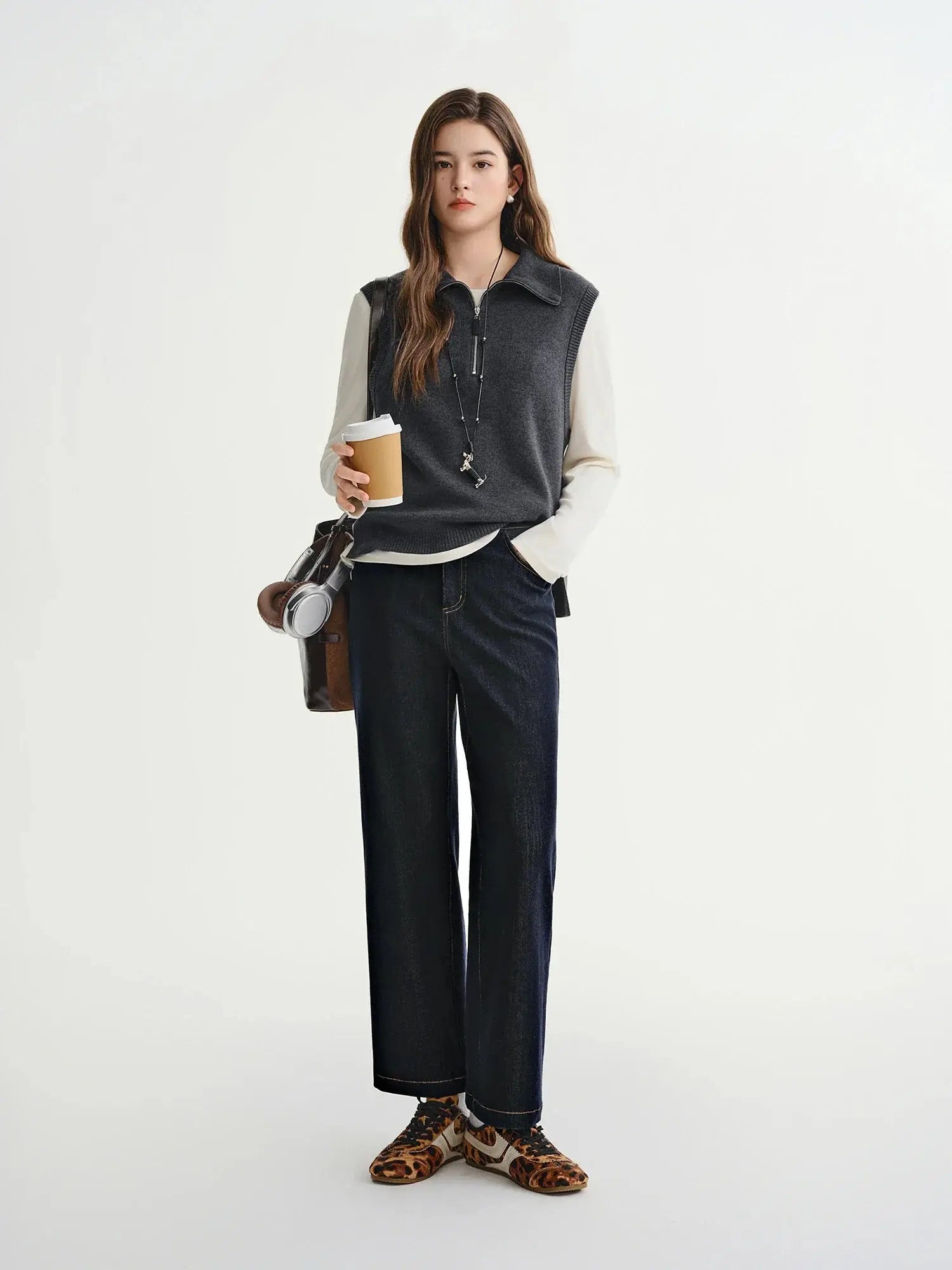 Women's Plus Size Comfort Straight Leg Denim Trousers
