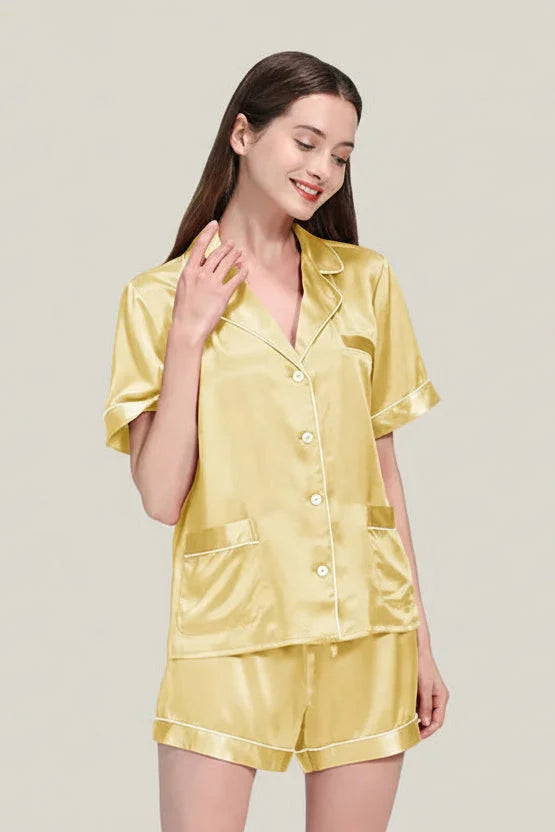 Plus Size Deconstructivist Real Silk Pajamas 2-Piece Set