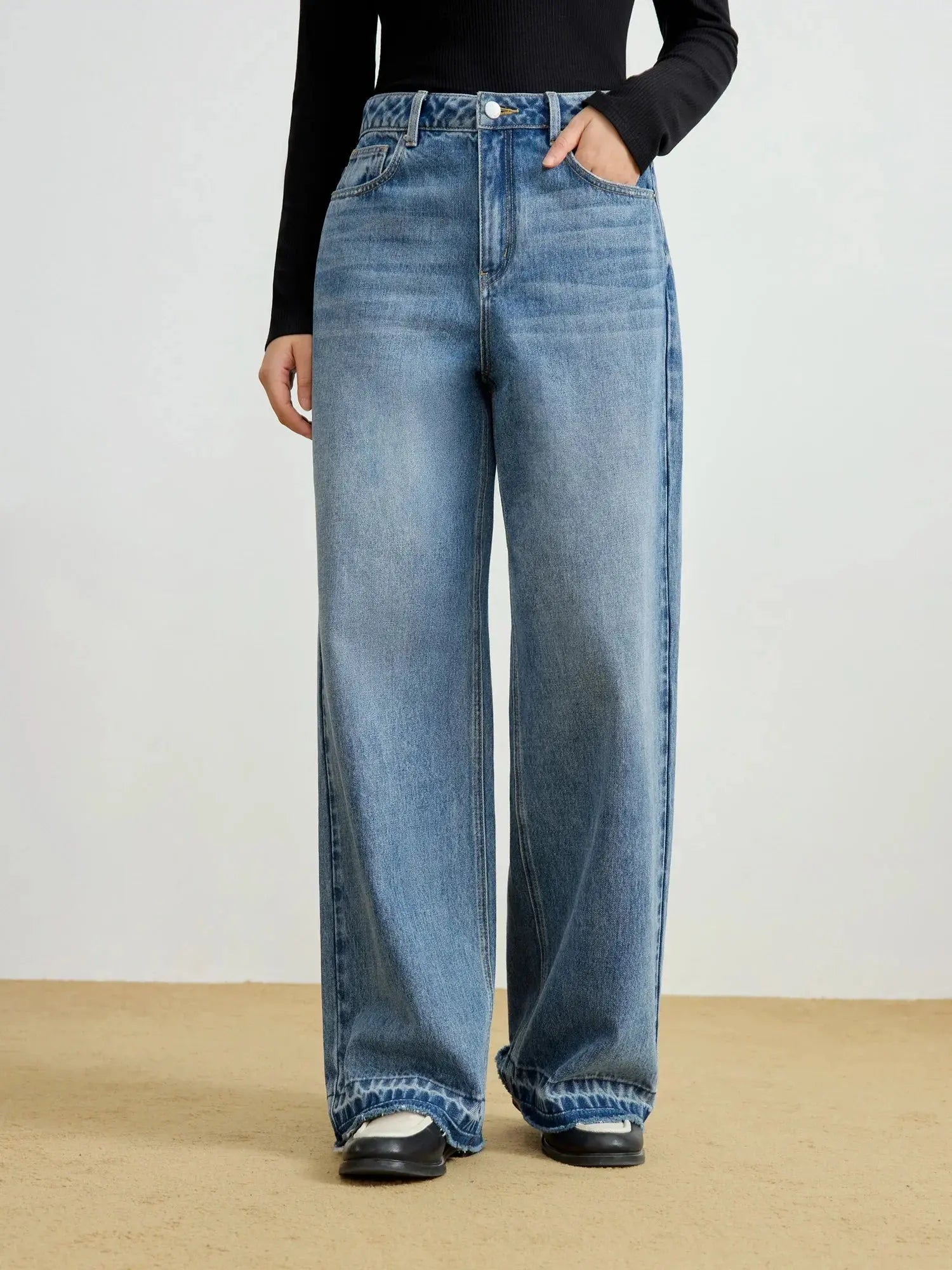 Classic High-Waist Straight Jeans