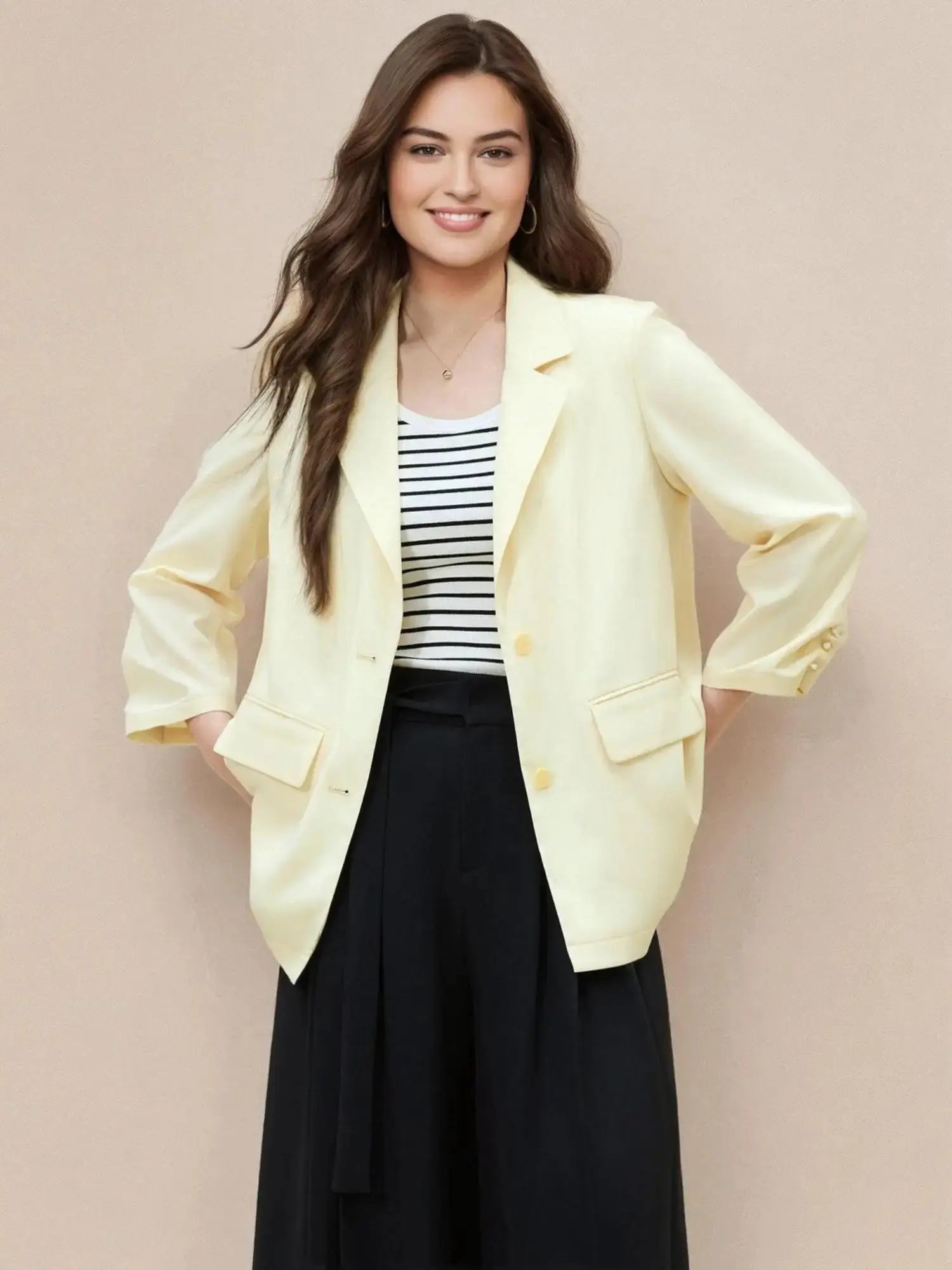 Cool Commuter Plus Size Long Sleeve Blazer