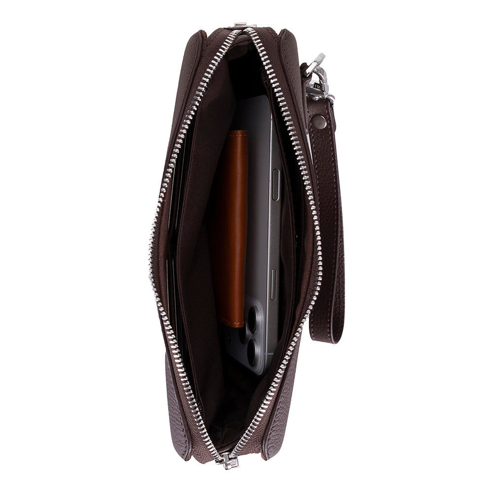 Lupus Leather Clutch Bag – Genuine Leather Wrist Clutch for Men & Women for Everyday Elegance | Minimal & Handcrafted