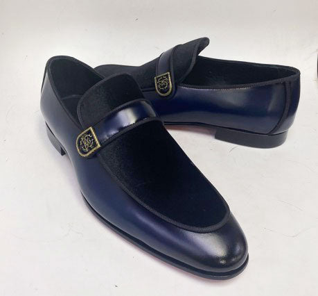 C Collection Leather Loafer - Navy