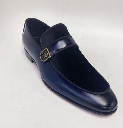 C Collection Leather Loafer - Navy