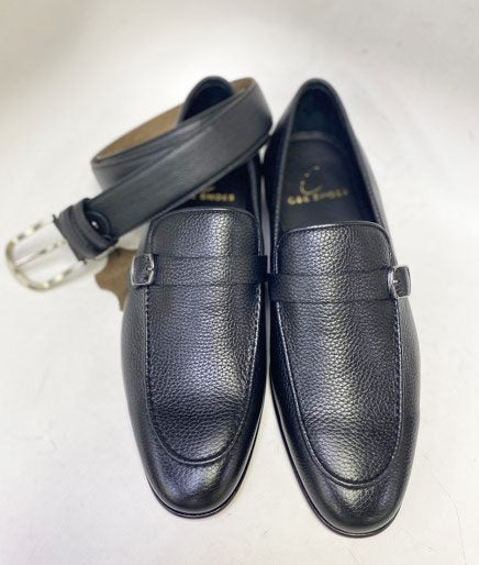 C Collection Deerskin Loafer - Black