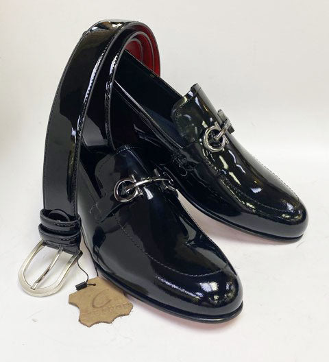 C Collection Patent Leather Loafer - Black