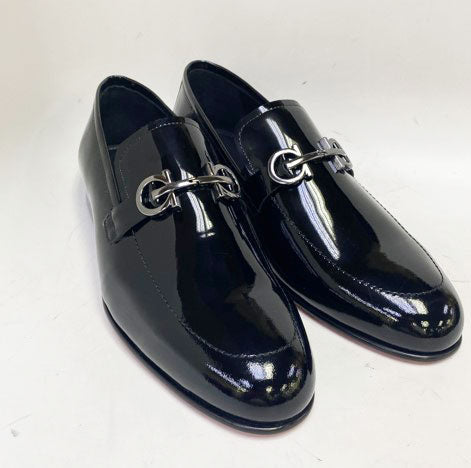 C Collection Patent Leather Loafer - Black