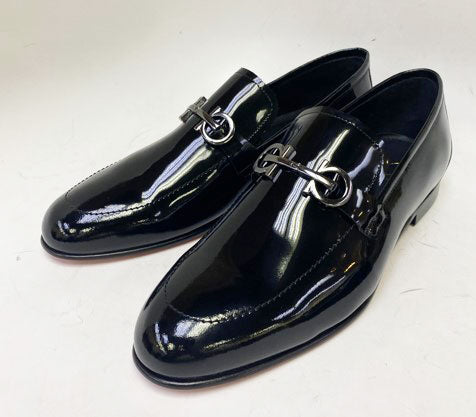 C Collection Patent Leather Loafer - Black