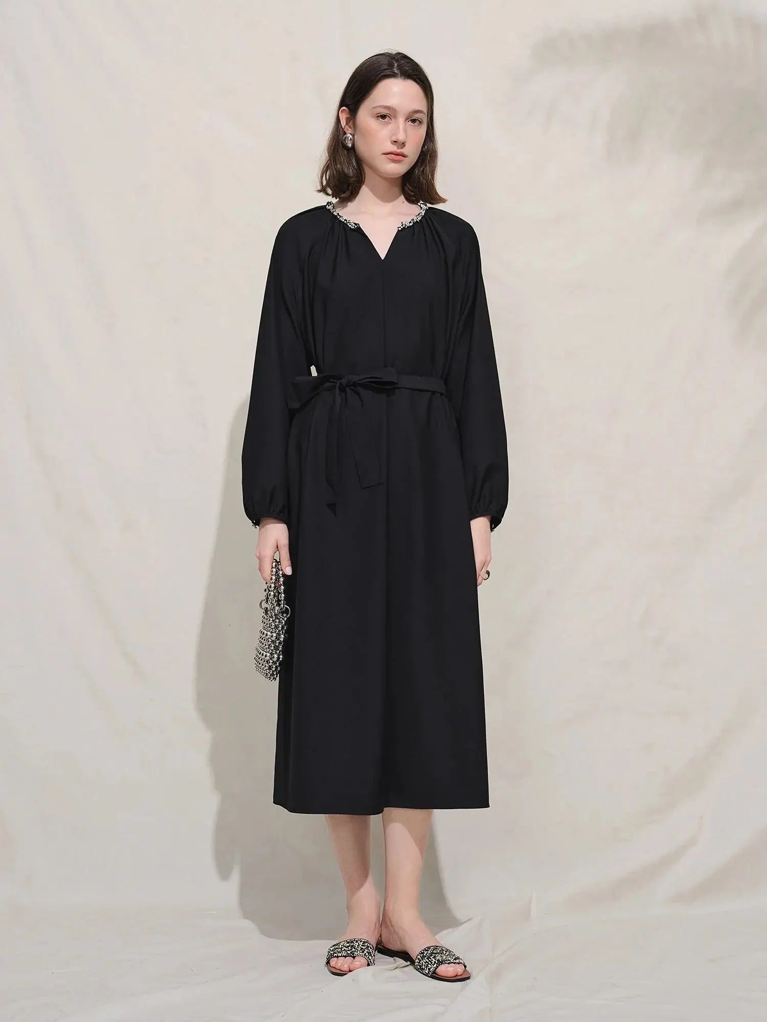 Plus Size Casual Black Maxi Dress