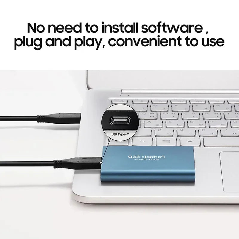 External Hard Drive High Speed Hard Disk 256TB USB3.1 Portable 128TB for Pc/Laptop/Mac/Phone Solid State Disk