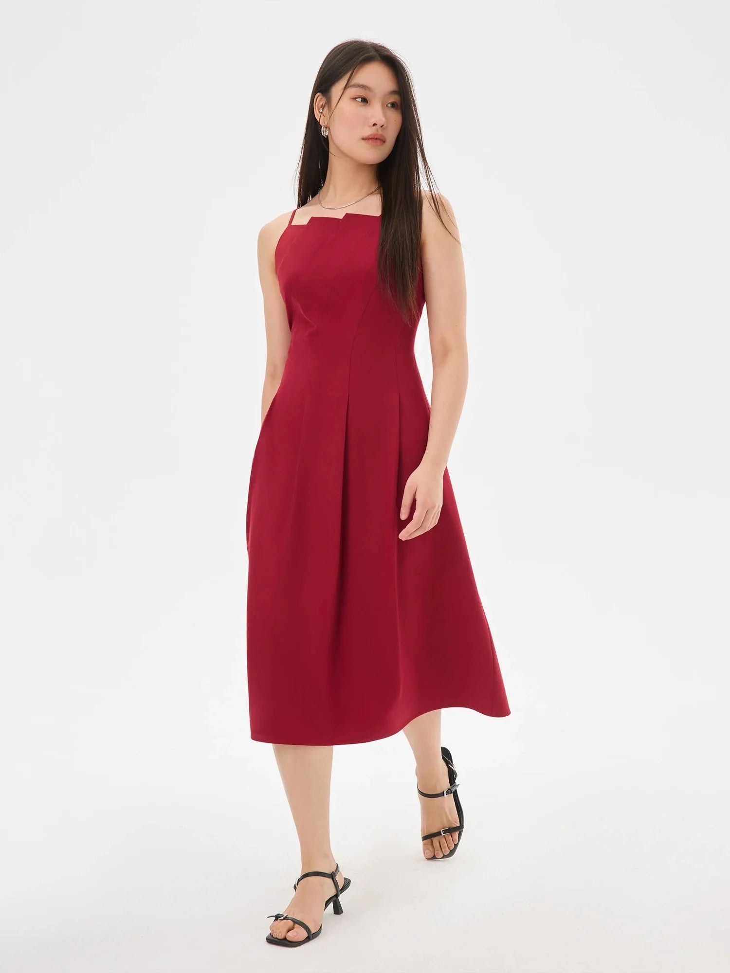 Origami Collar Maxi Dress Convertible 2-in-1 Silhouette