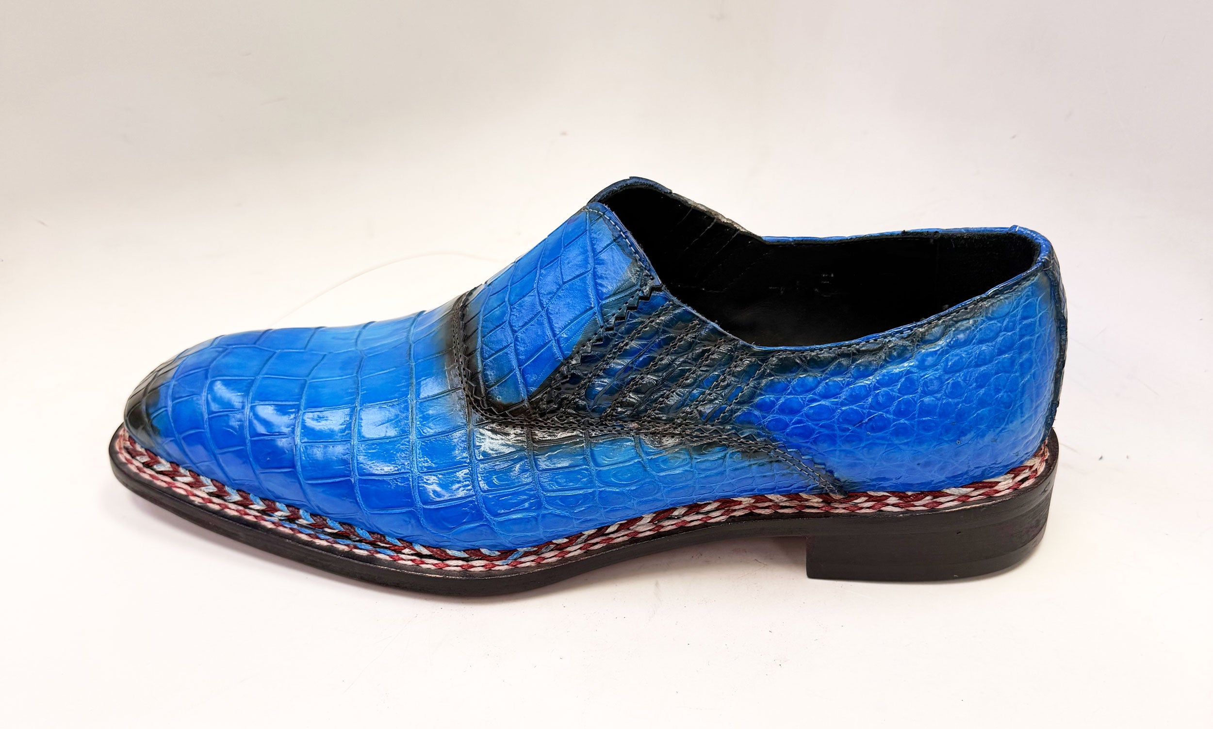 Maurice San Francisco Custom Made Alligator Shoe - Blue