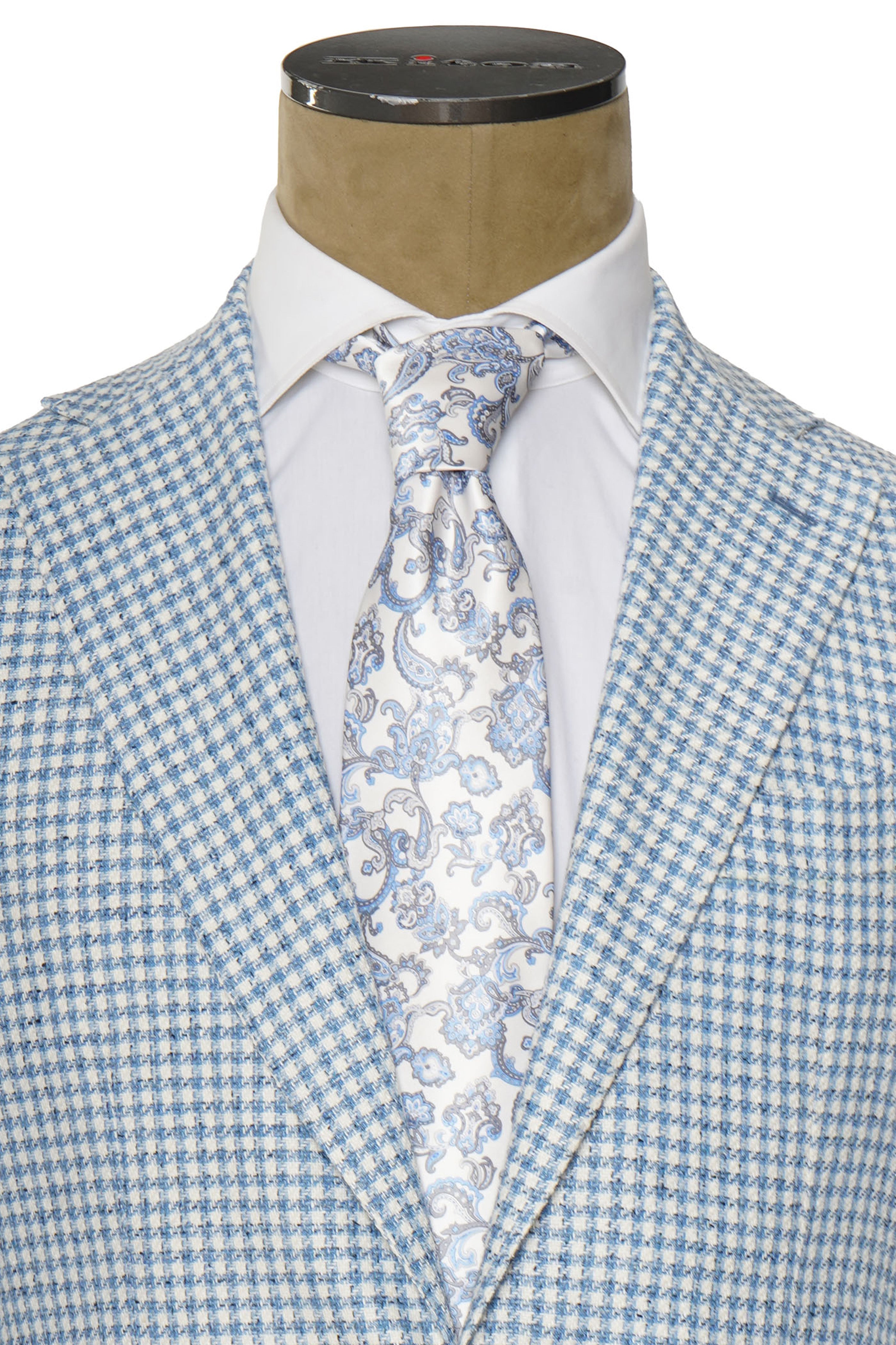 Sartorio Houndstooth Silk-Wool Sport Jacket
