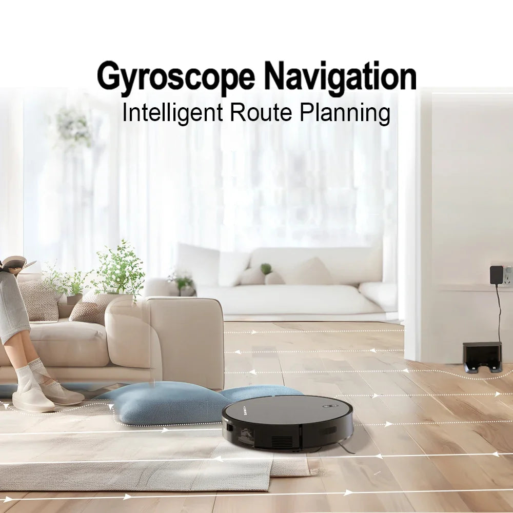 Robot Vacuum Cleaner Combo and Mop 6000PA Strong Suction Robotic App& Remote Control Self-Charging Smart Mapping for Pet Hair