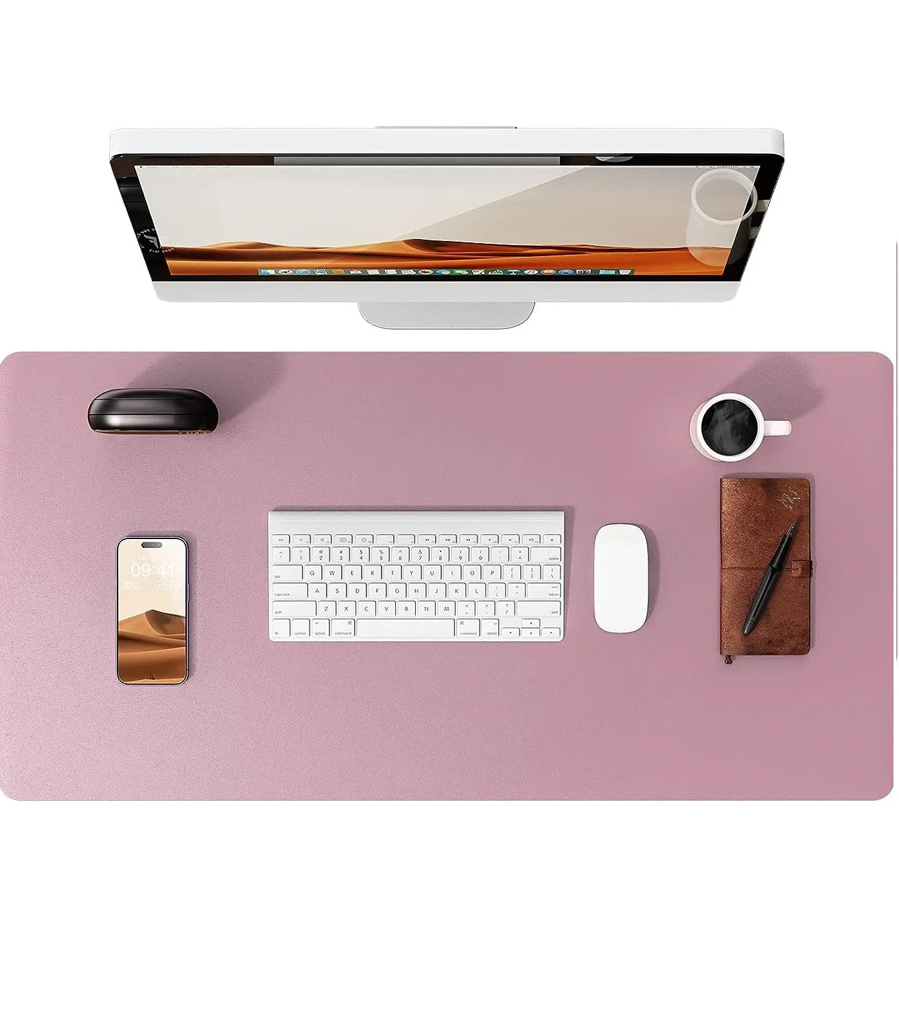 PU Leather Desk Mat – Large Waterproof Mouse Pad & Keyboard Mat, Desk Protector for Office