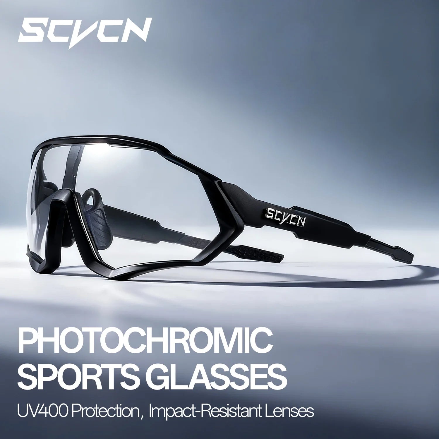 SCVCN Photochromic Cycling Sunglasses Outdoor Sports Running Drving Glasses Road MTB Bicycle Goggles UV400 Safety Bike Eyewear