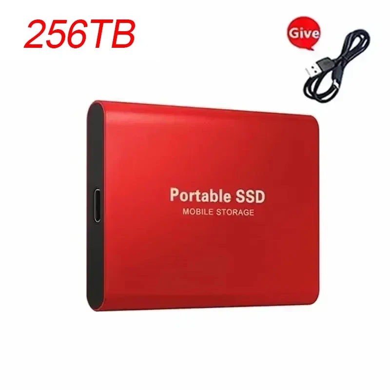 External Hard Drive High Speed Hard Disk 256TB USB3.1 Portable 128TB for Pc/Laptop/Mac/Phone Solid State Disk