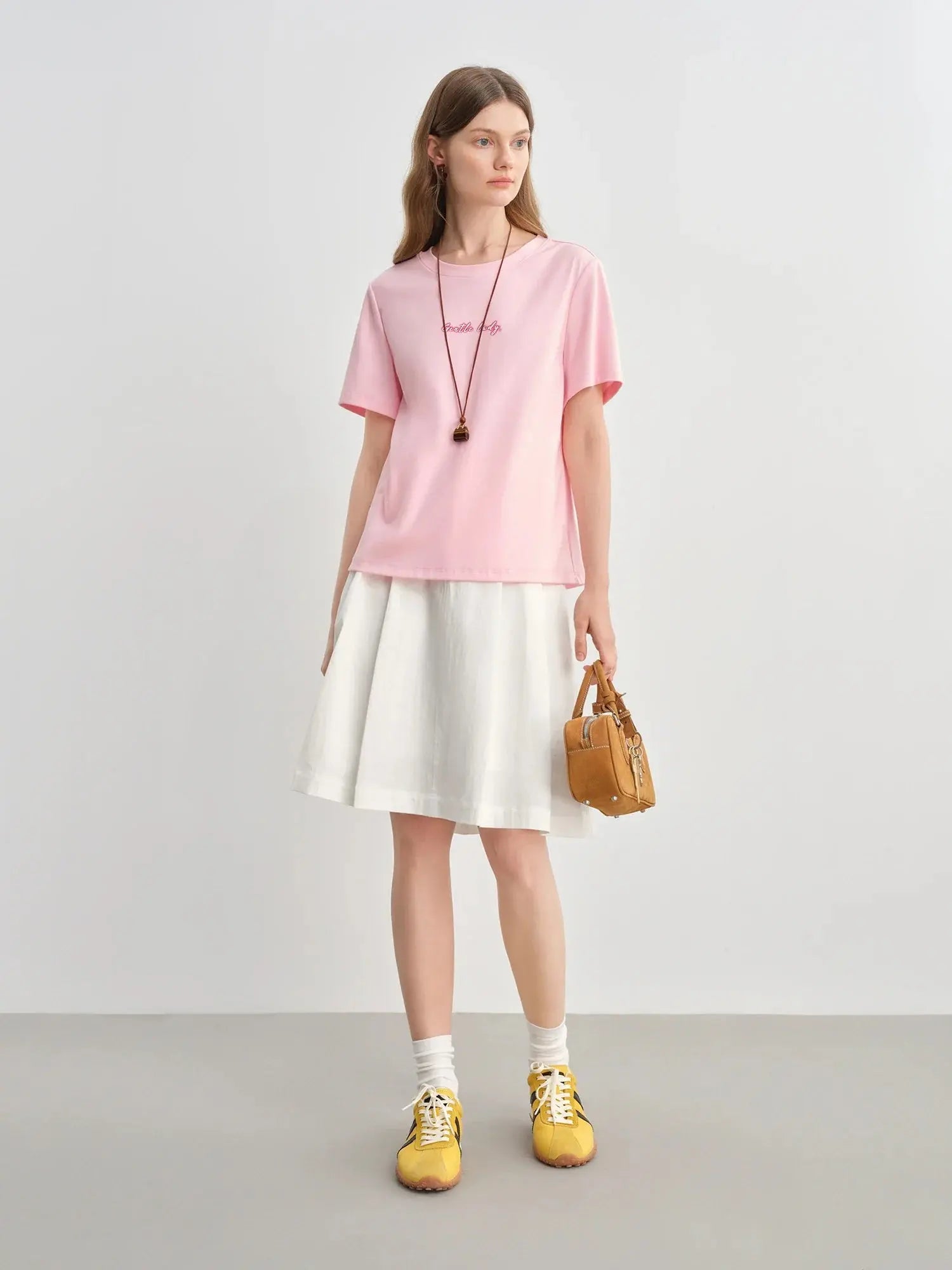 Plus-Size Contrast Letter Tee