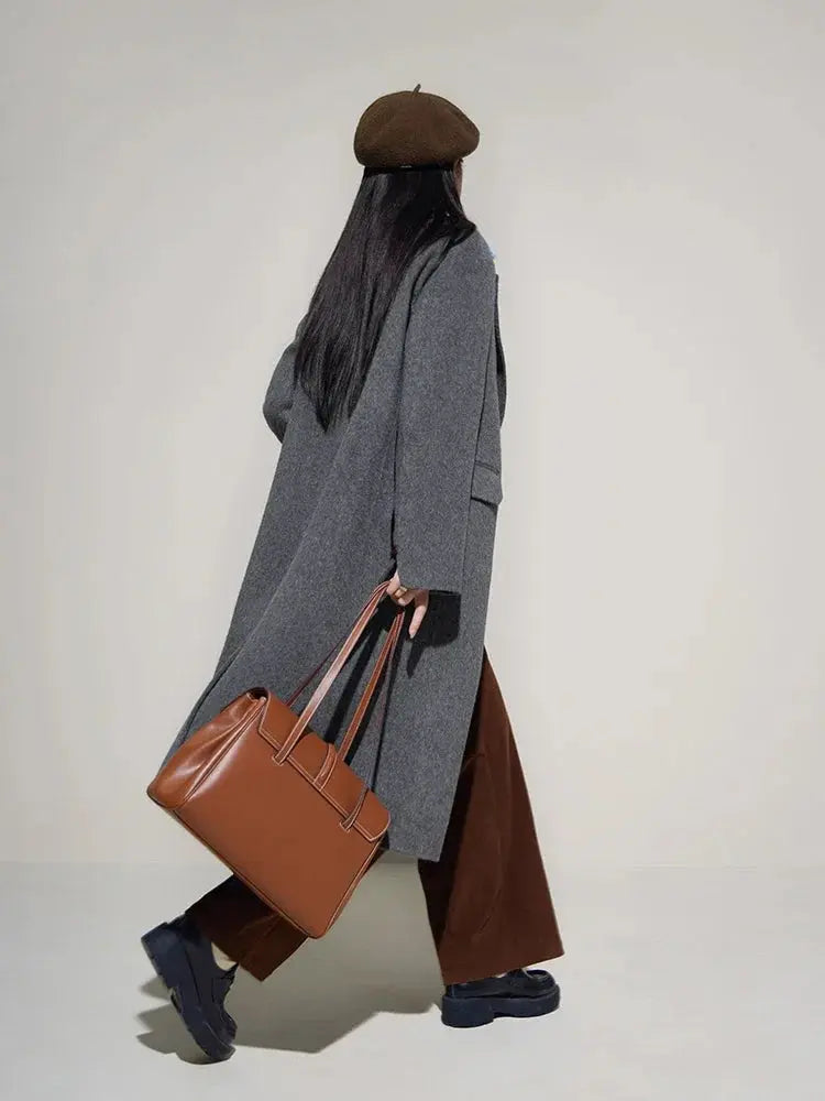 Chic Mid-Length Wool Temperament Jacket