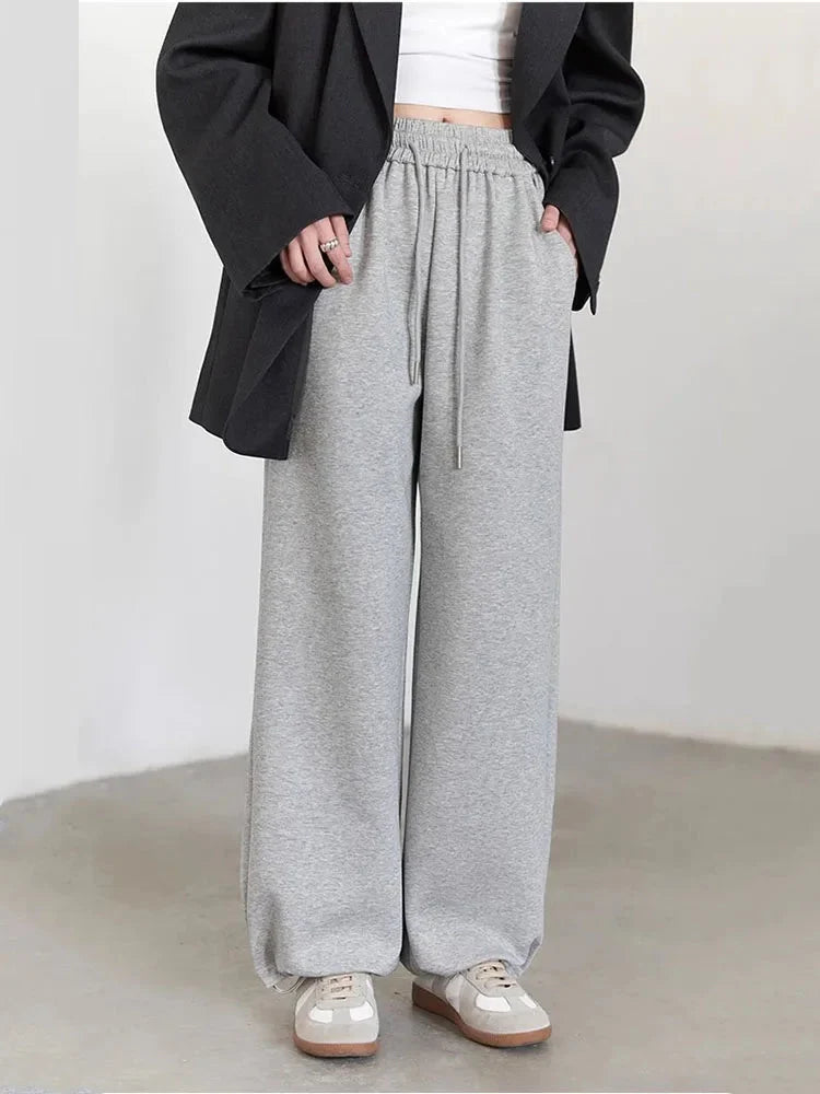 High-Waisted Wide Leg Pants Casual Loose Trousers
