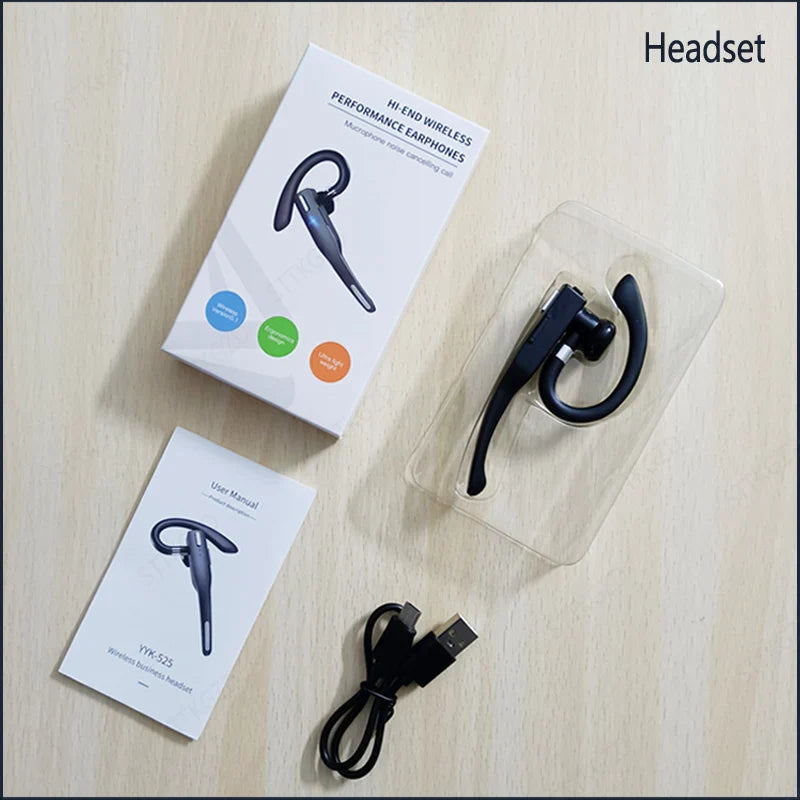 Wireless Bluetooth Headphones With Microphon Earphone ENC Noise Cancelling Handsfree Talking Headset Driving Auriculares Busines