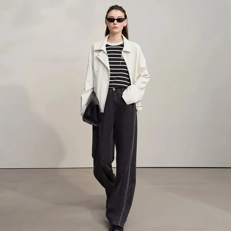 Women's Striped Long-Sleeve Knit T-Shirt