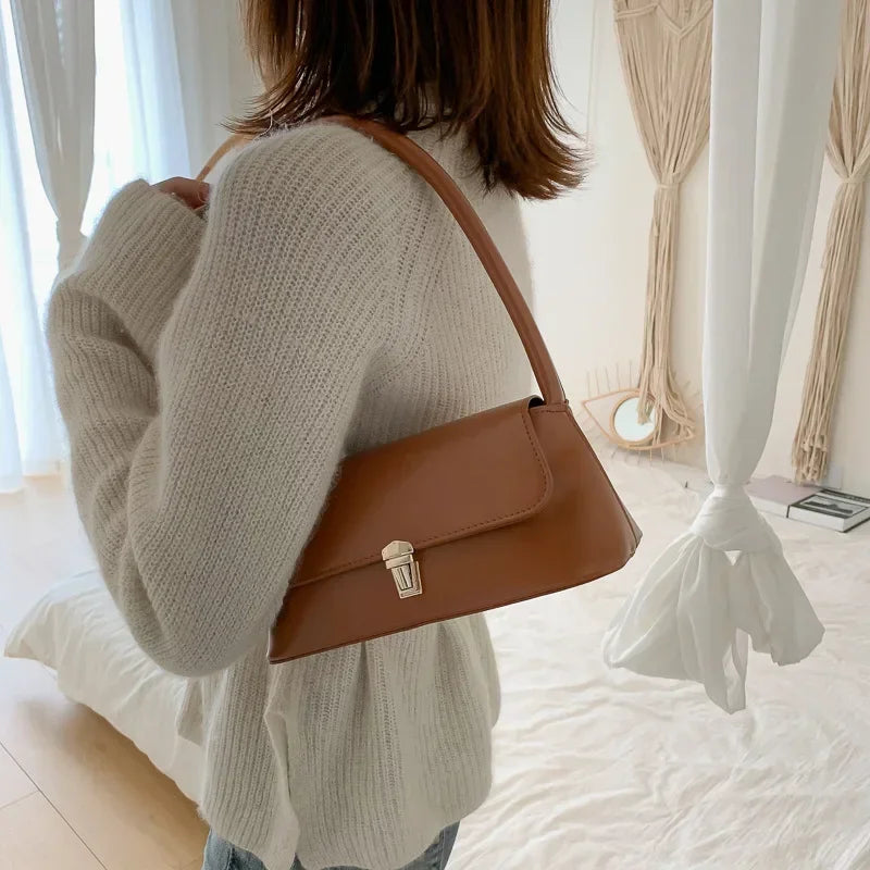 Luxury Brand Crossbody Bags for Women | Fashion Design Underarm & Woman Shoulder Bag (Female Handbag & Purses, Solid Color)