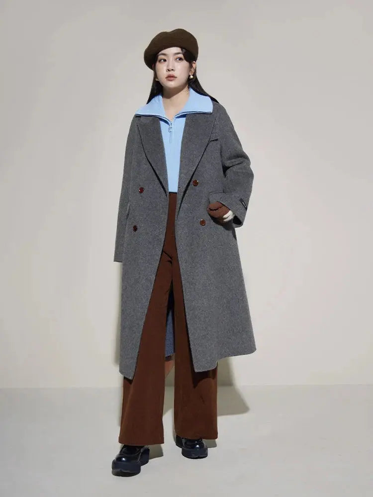 Chic Mid-Length Wool Temperament Jacket