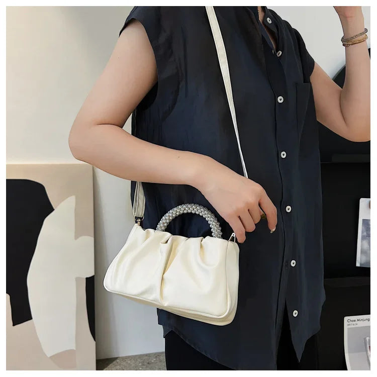 Women's Cloud Bag | New Fashionable Soft Solid-Color PU Leather Single-Shoulder & Crossbody Bag (Simple & Stylish)