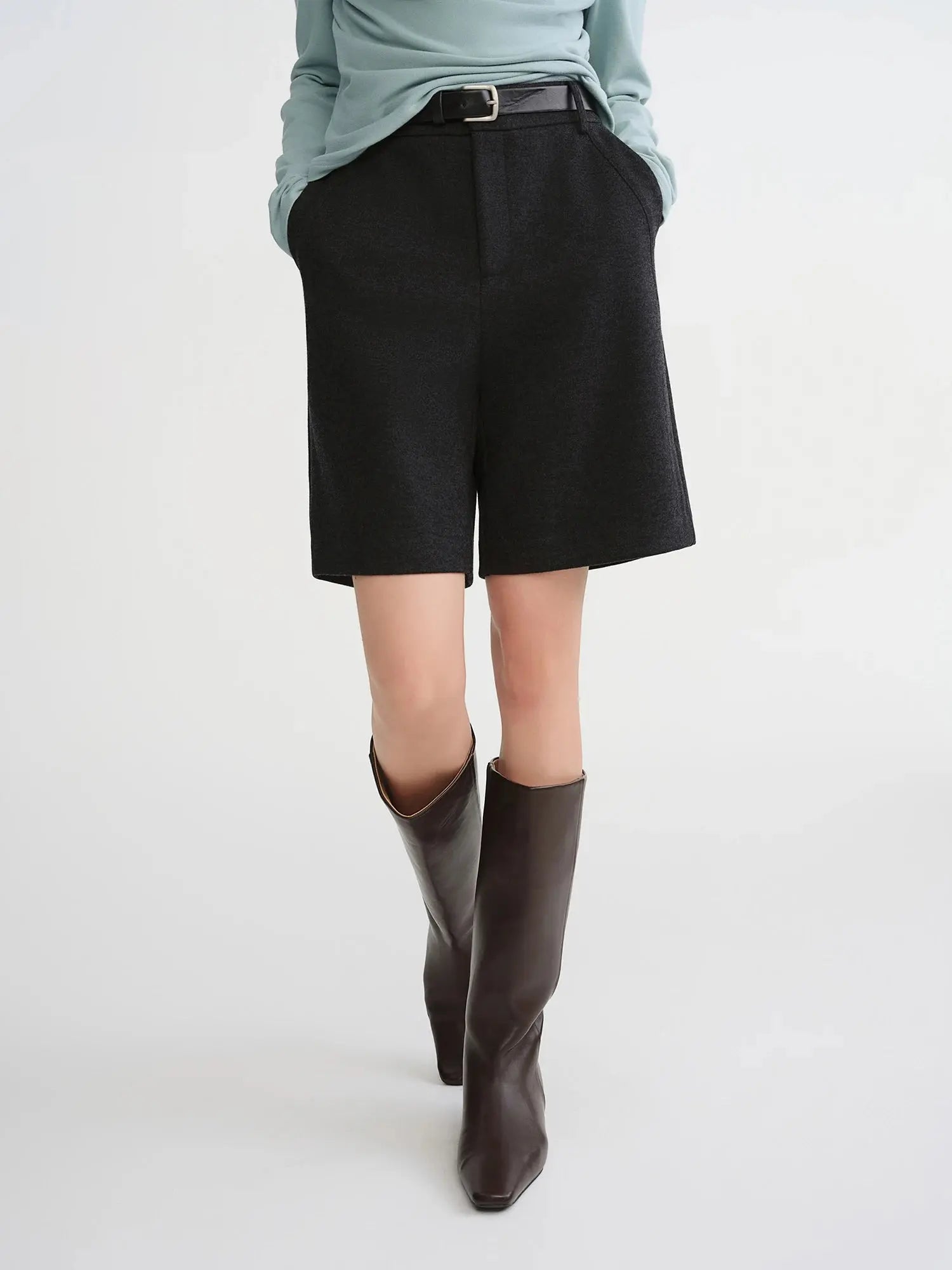 Plus Size Women’s Wool Blend Shorts
