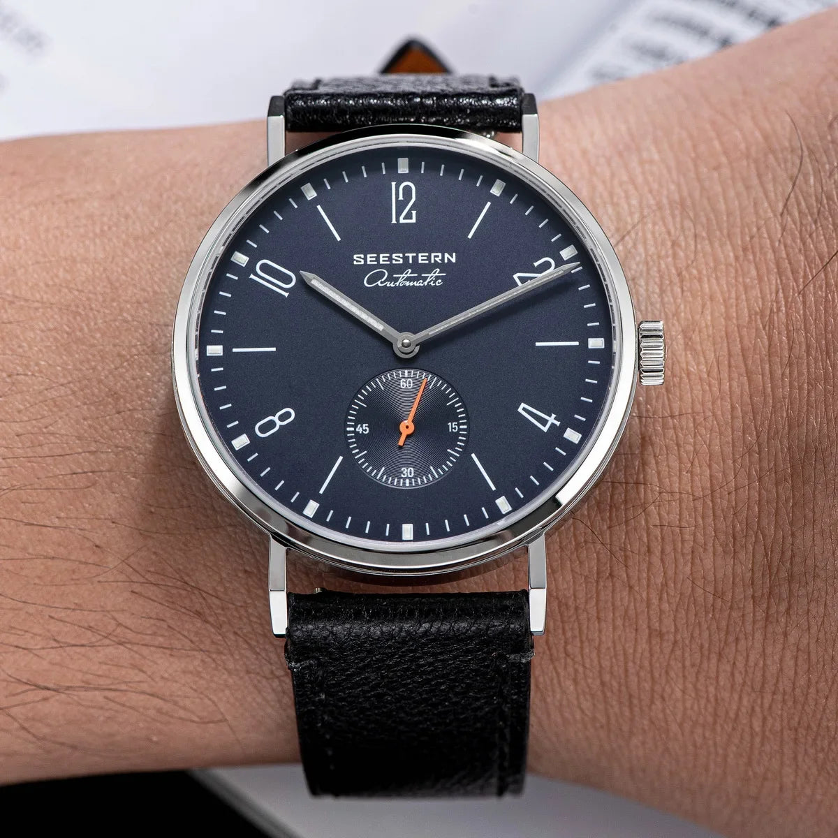 SEESTERN 2024 New Men Watch Automatic Business Wristwatches ST1701 Movement Ultra Thin Clock Top Brand Luxury Fashion Casual